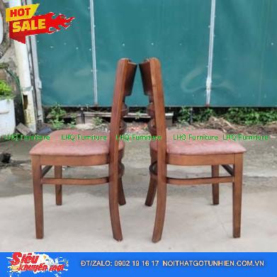 Bộ bàn ăn 1m2 4 ghế Cabin nệm – Bàn gỗ tự nhiên, ghế nệm êm ái
