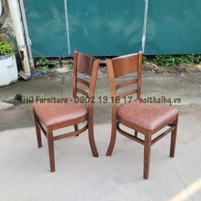 Bộ bàn 4 ghế Cabin bàn 2 tầng vuông 60cm – Màu nâu óc chó – Gỗ cao su tự nhiên