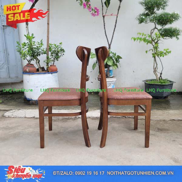 Bộ bàn 4 ghế Panda bàn 2 tầng tròn 60cm – Màu tự nhiên và walnut
