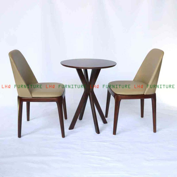 Bộ Bàn Chụm + 2 Ghế Grace – Màu Walnut Sang Trọng – Thích Hợp Bàn Ăn, Bàn Cafe