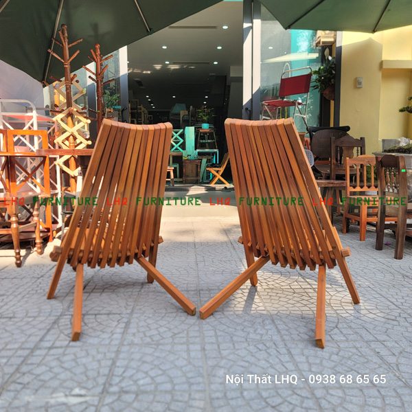 Ghế ngồi thư giãn LHQ - Ghế câu, ghế tổ ong xếp gọn, gỗ tràm tự nhiên, lưng ghế dài ngồi thoải mái, giá rẻ bất ngờ