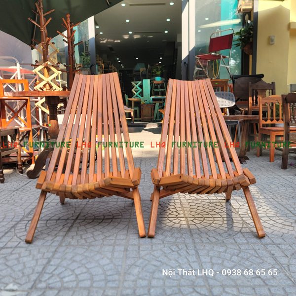 Ghế ngồi thư giãn LHQ - Ghế câu, ghế tổ ong xếp gọn, gỗ tràm tự nhiên, lưng ghế dài ngồi thoải mái, giá rẻ bất ngờ