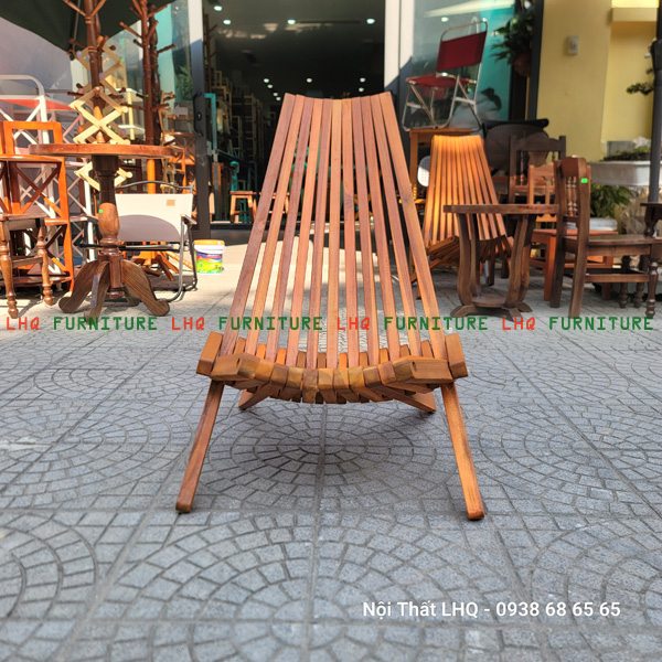 Ghế ngồi thư giãn LHQ - Ghế câu, ghế tổ ong xếp gọn, gỗ tràm tự nhiên, lưng ghế dài ngồi thoải mái, giá rẻ bất ngờ