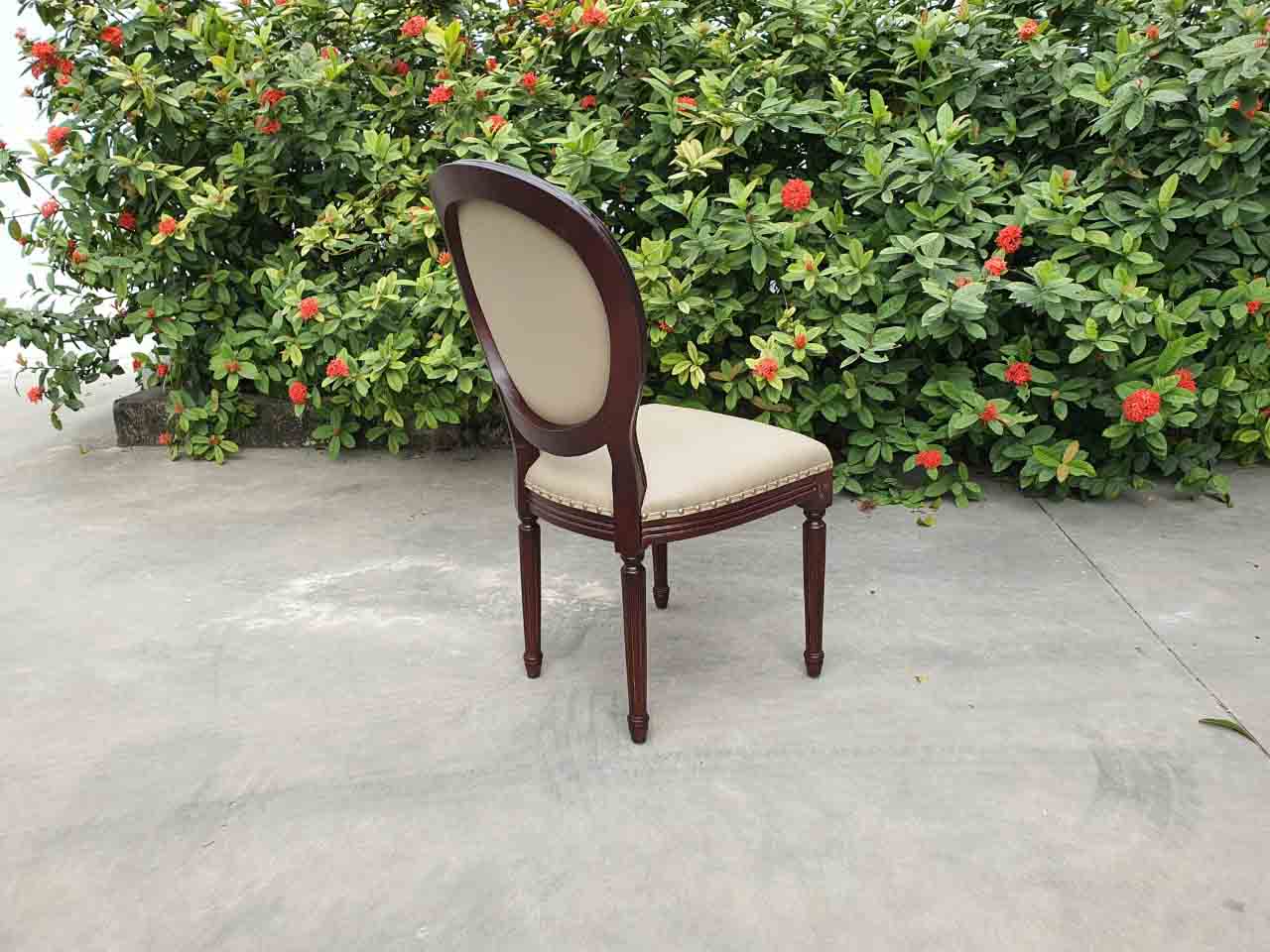 Ghế Nhà Hoàng Louis, Không tay vịn, Gỗ tự nhiên, Bảo hành kết cấu
