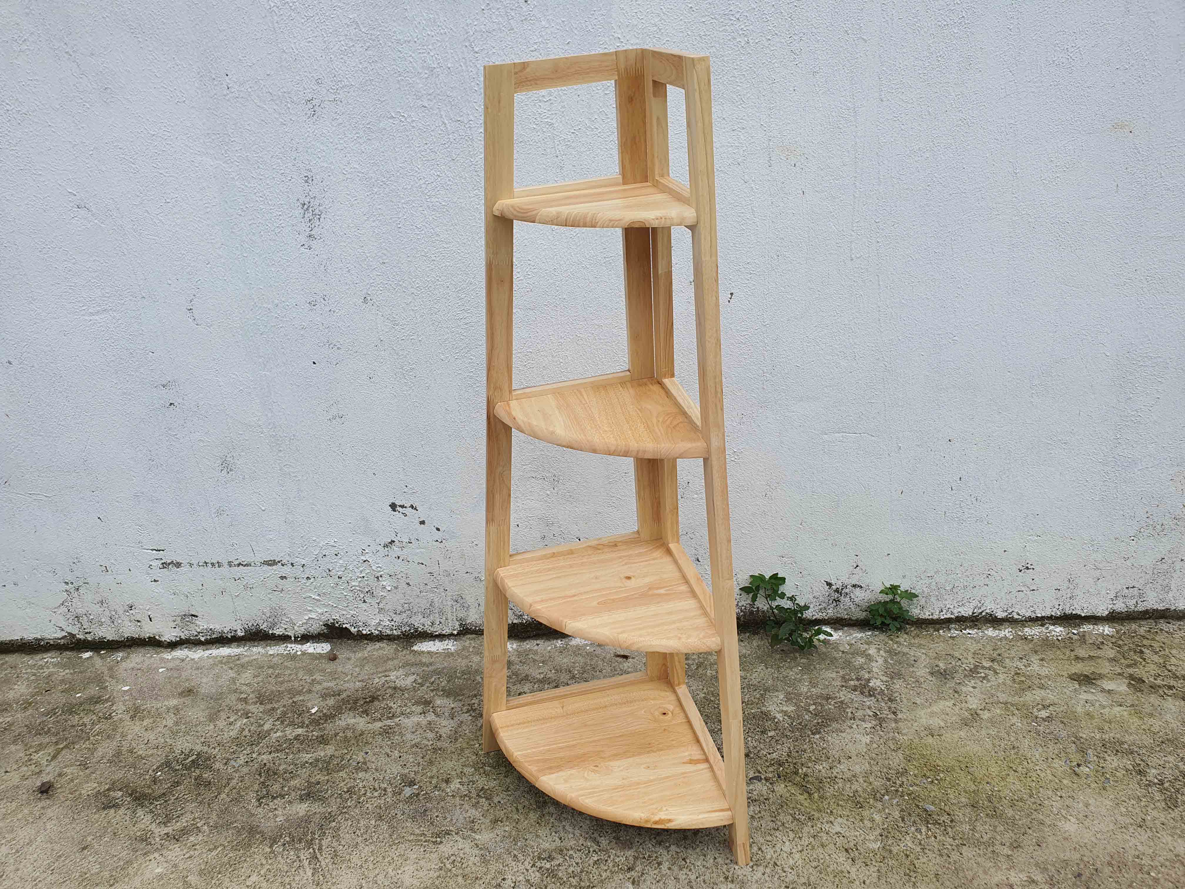 Kệ góc chữ A 4 tầng, Gỗ tự nhiên, Tháo ráp nhanh, Giá rẻ