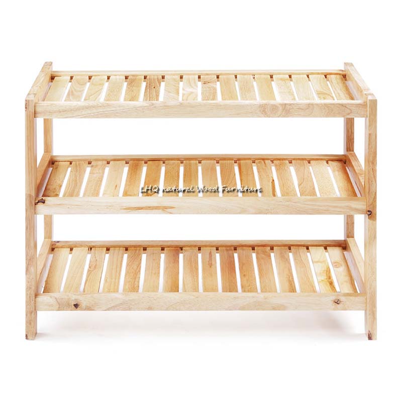 Kệ giày dép 3 tầng rộng 62cm, gỗ cao su, tháo ráp. hoàn thiện kỹ