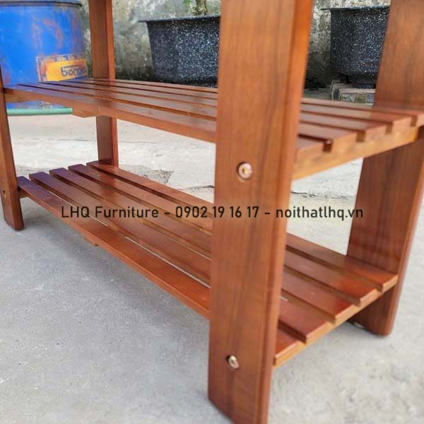 Kệ giày ngồi, gỗ cao su tự nhiên, tháo ráp tiện lợi, bán chạy 2024.