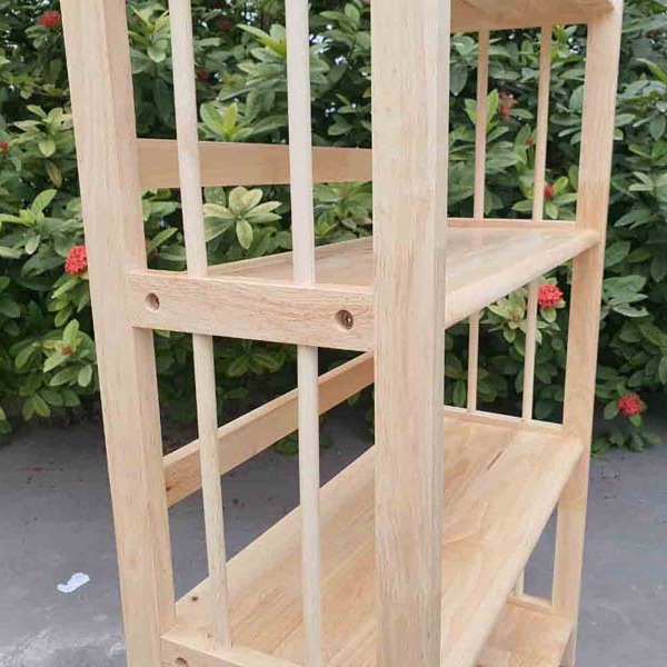 Kệ sách 3T65, Gỗ cao su, Tháo ráp nhanh, Tiết kiệm vận chuyển