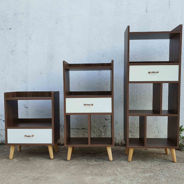 Kệ trang trí 3 tầng 50, Gỗ MDF chống trầy, Tháo ráp nhanh