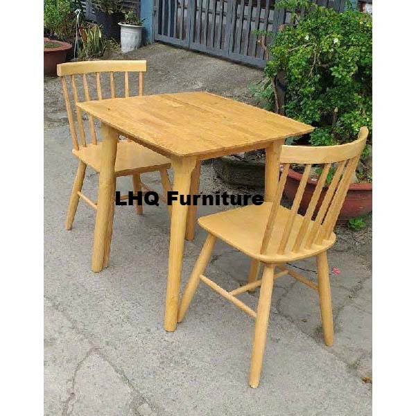 Bộ Bàn Ăn 2 Ghế Song Tiện – Bàn Chân Tròn/Vuông 80x80x75cm – Mua Lẻ Bàn Hoặc Ghế Tại LHQ
