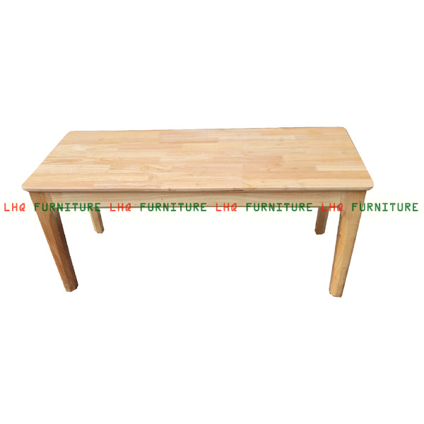 Bộ bàn ăn 2 ghế song tiện 1 ghế bench – Bàn 1m2 gỗ cao su tự nhiên – Nội Thất LHQ