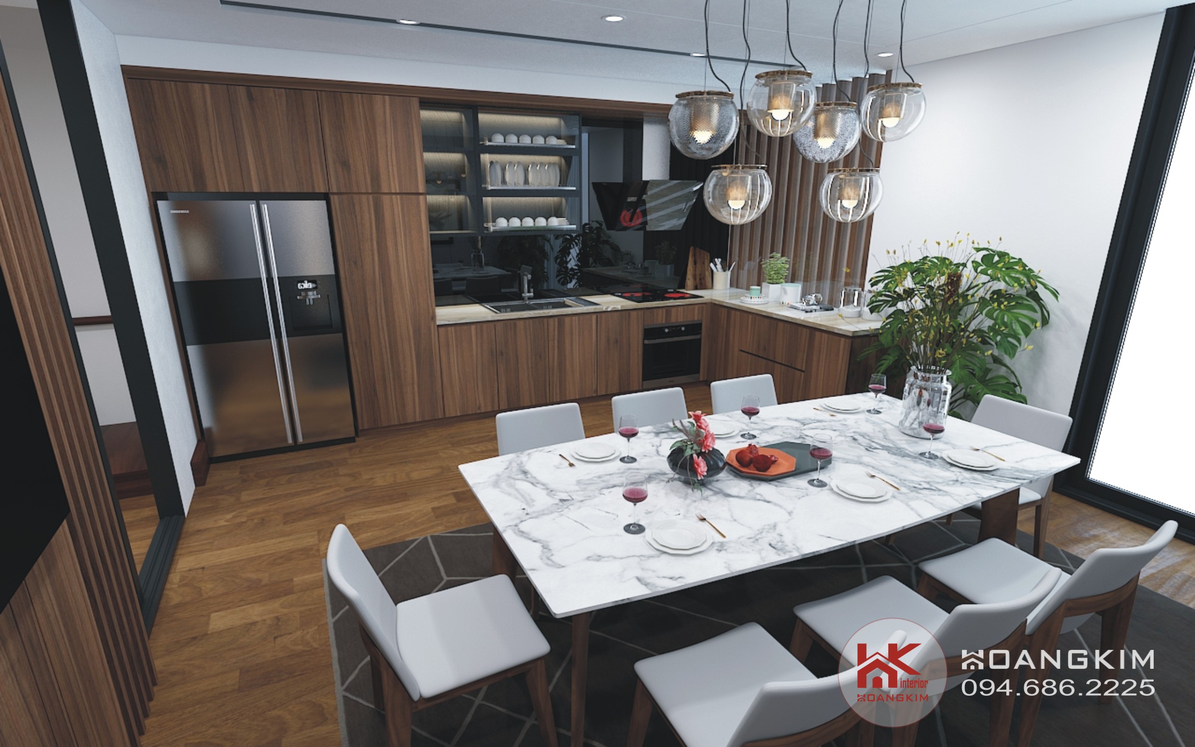 tủ bếp nội thất biệt thự hiện đại