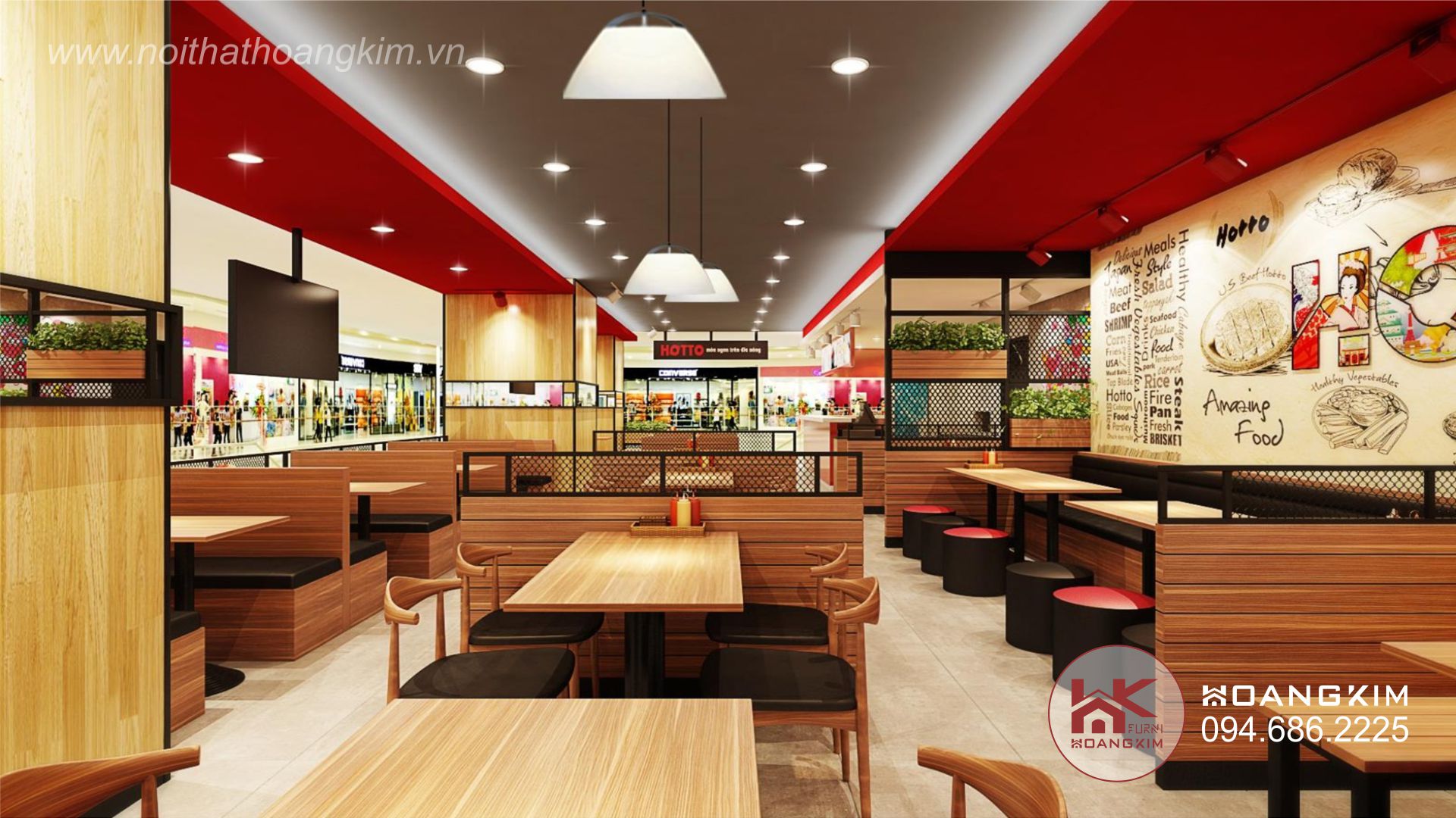 các phong cách thiết kế nội thất nhà hàng