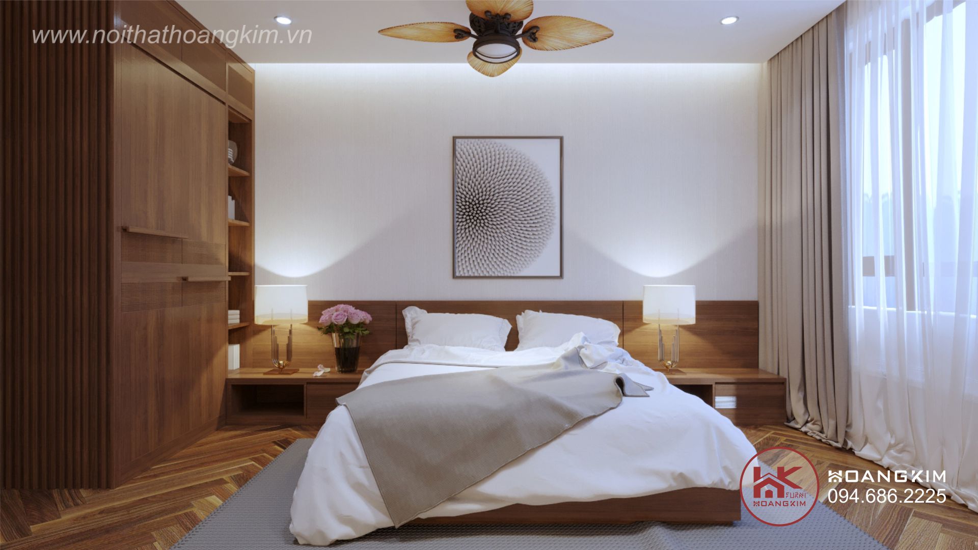 nội thất phòng ngủ tân cổ điển cho chung cư