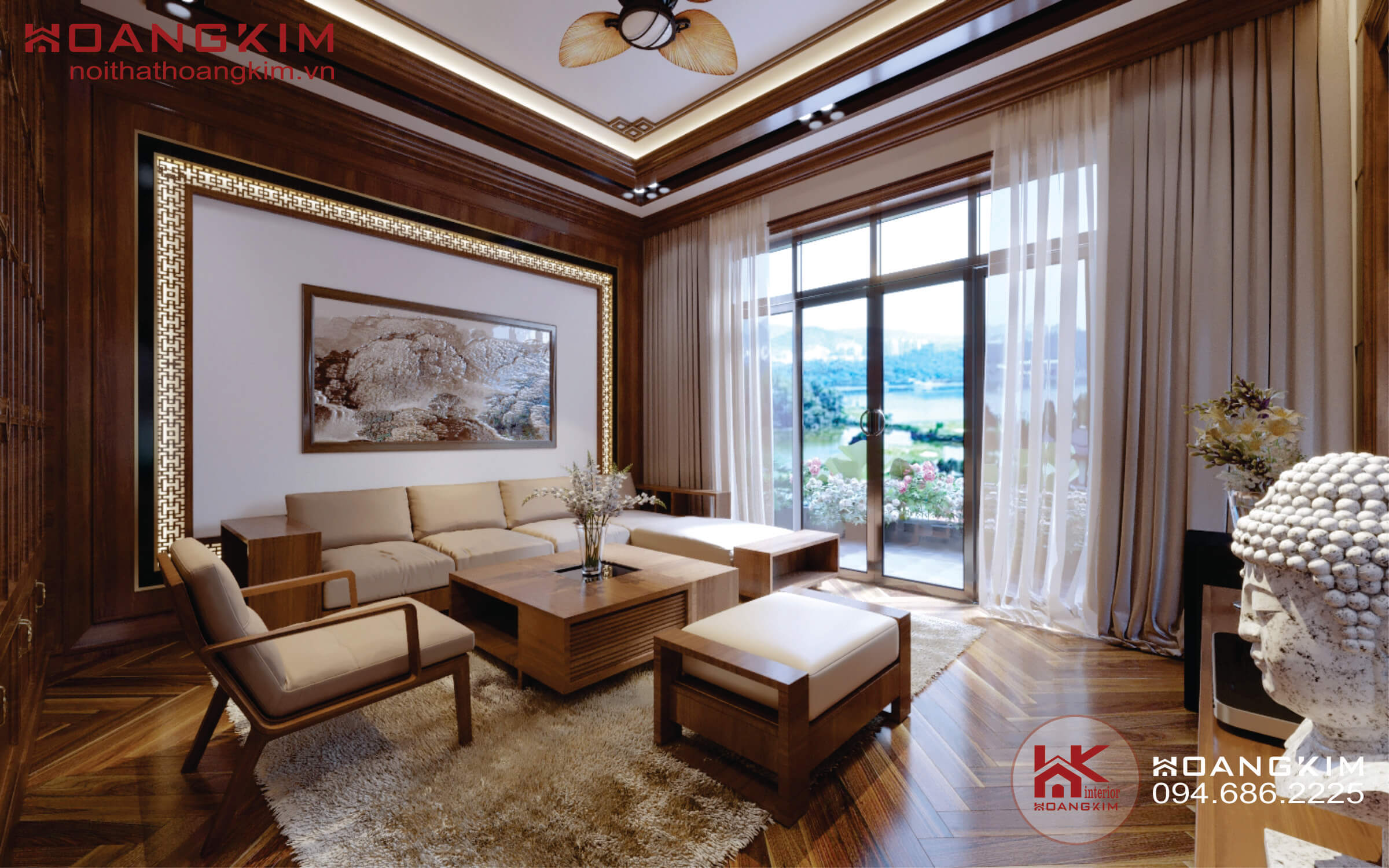 phòng khách nội thất phong cách cổ điển