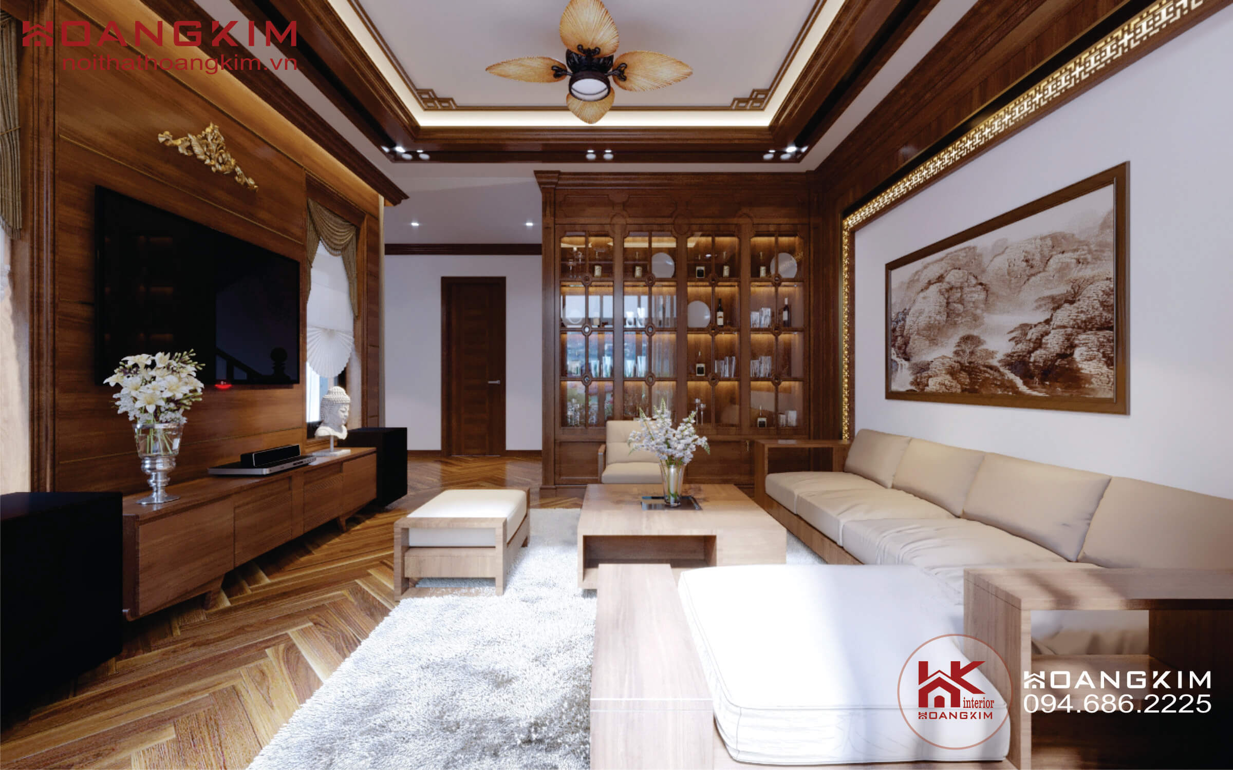 Phòng khách tân cổ điển hiện đại