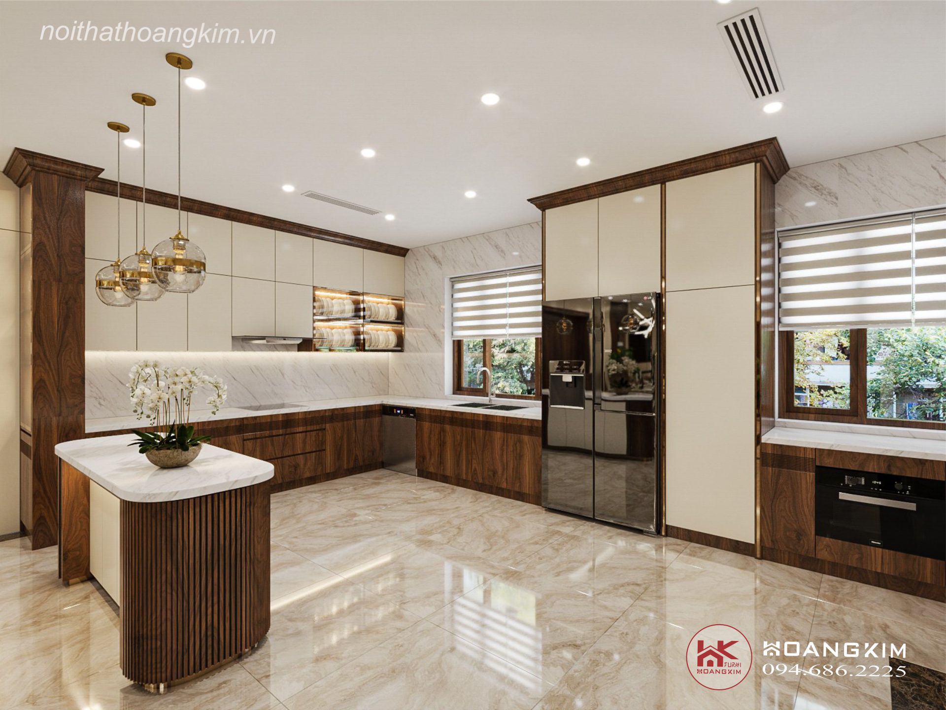 tủ bếp gỗ tự nhiên