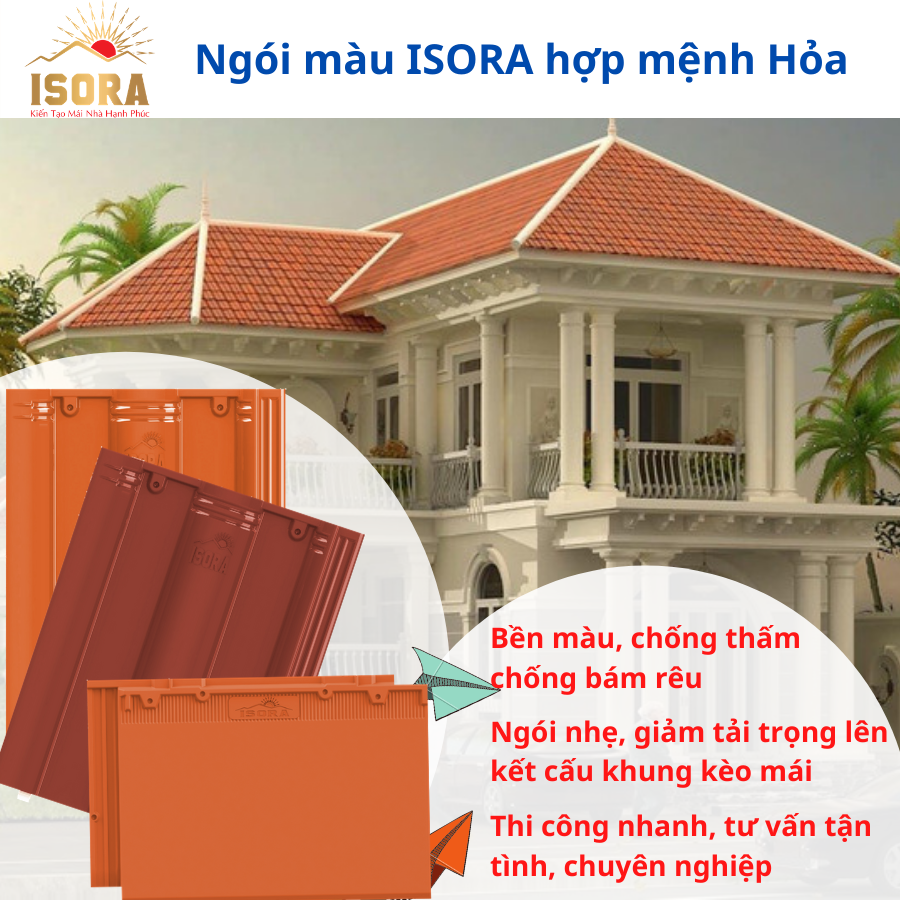 Chọn màu ngói theo mệnh tuổi