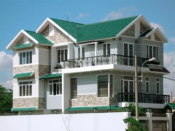 Mẫu nhà ngói xanh rêu đẹp