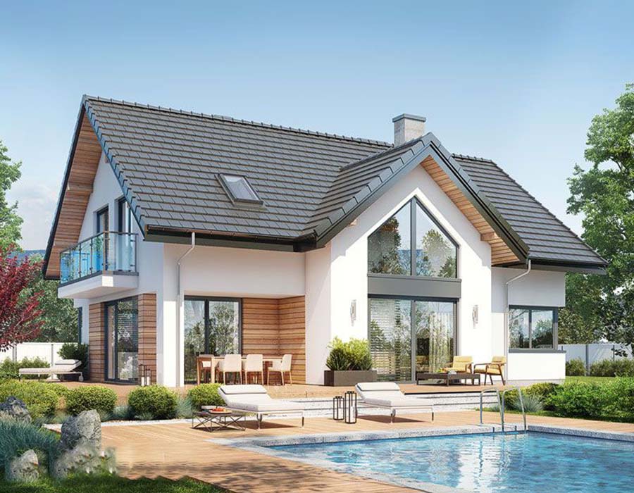 Biệt thự sân vườn mái ngói Biệt thự sân vườn mái ngói