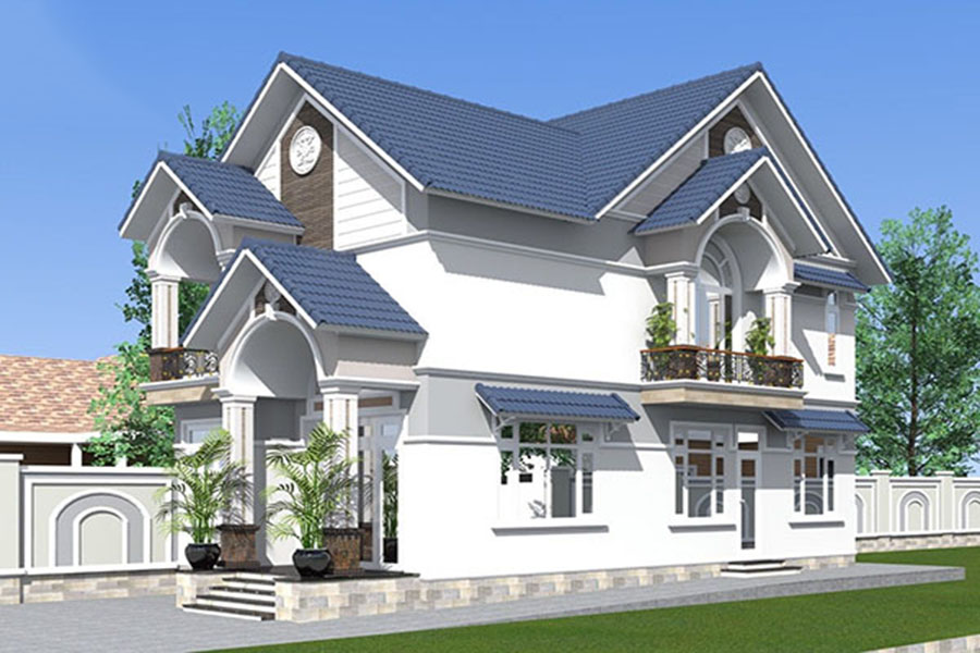 Mẫu Mái Nhà 2 Tầng Phổ Biến Hiện Nay