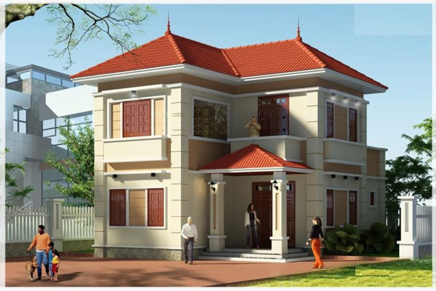 Nhà Mái Thái Ngói Đỏ