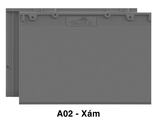 Ngói Nhật Phẳng ISORA A02 Xám Ngói Bền Màu Lợp Nhà Biệt Thự