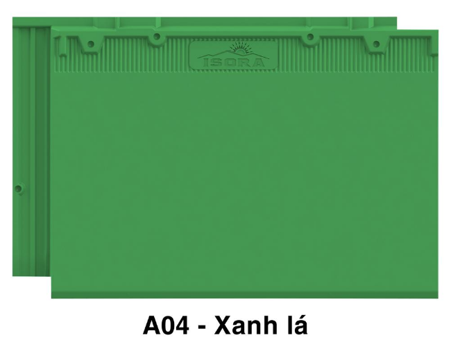 Ngói Nhật Phẳng ISORA A04 Màu Xanh lá Ngói Bền Màu Lợp Nhà Biệt Thự