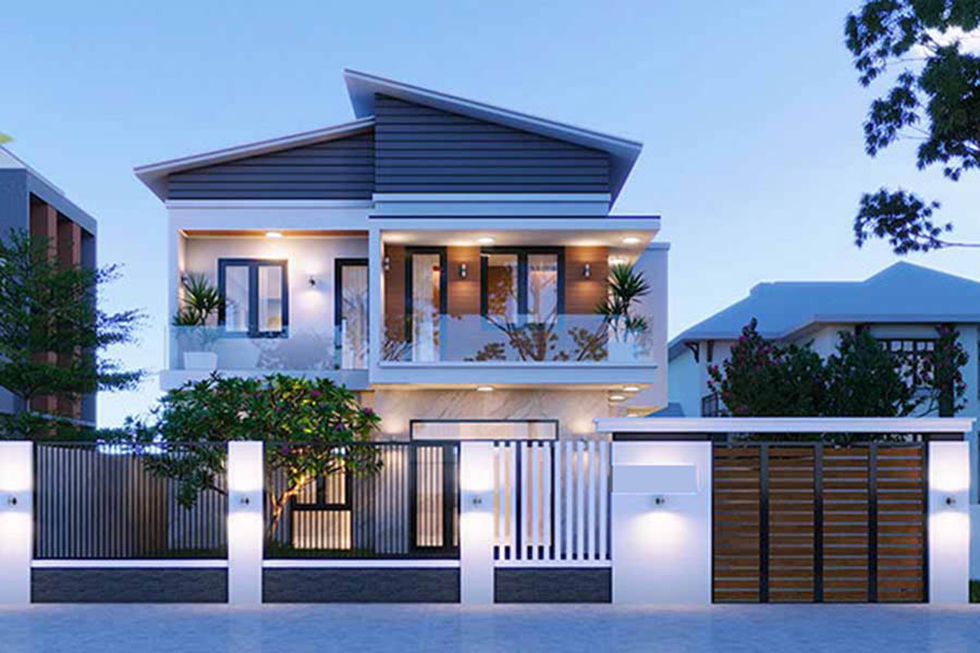 Mẫu Mái Nhà 2 Tầng Phổ Biến Hiện Nay