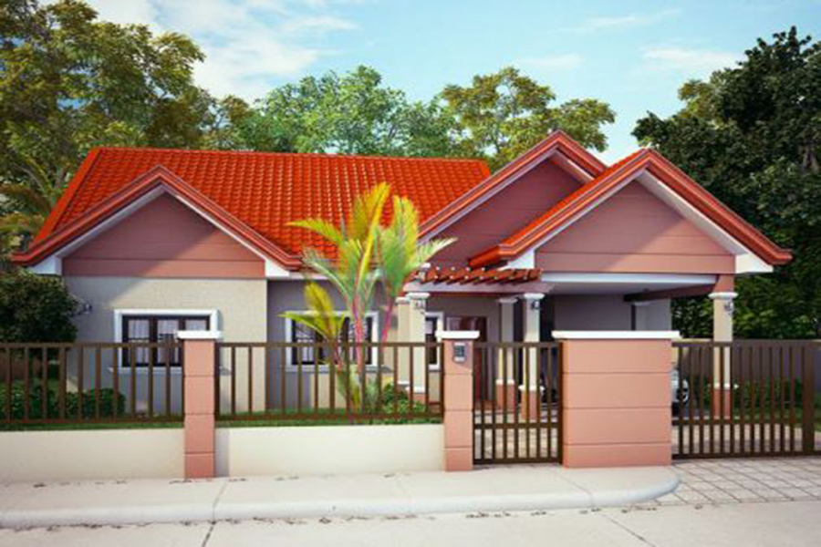 Nhà Ngói Màu Đỏ Đẹp