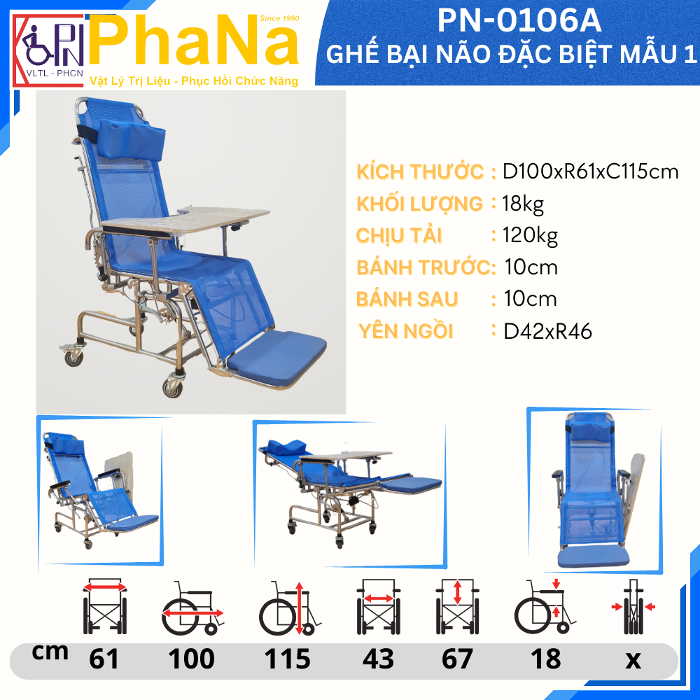 PN-0106A -  Ghế bại não đặc biệt mẫu 1