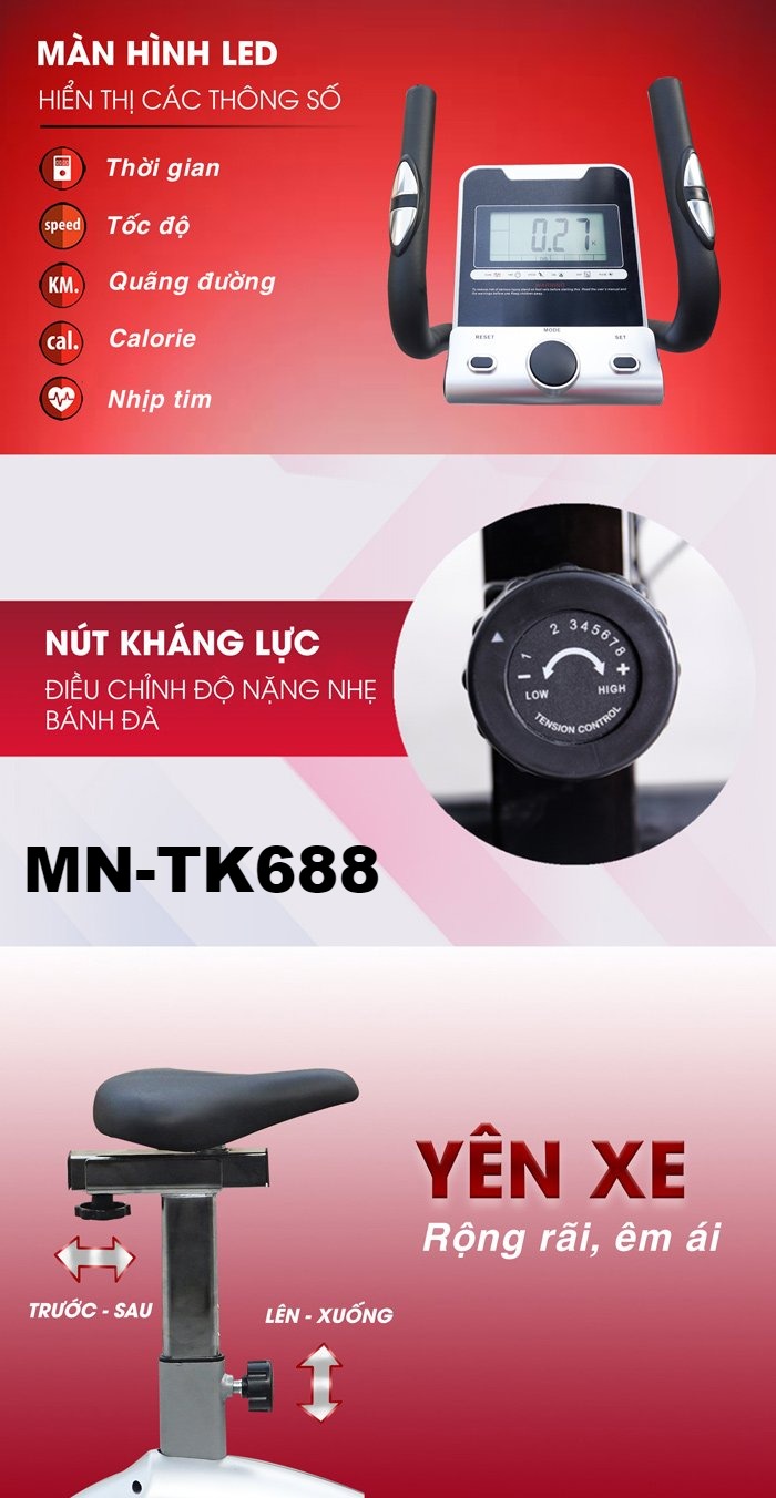 Xe đạp tập thể dục Tokado TK688