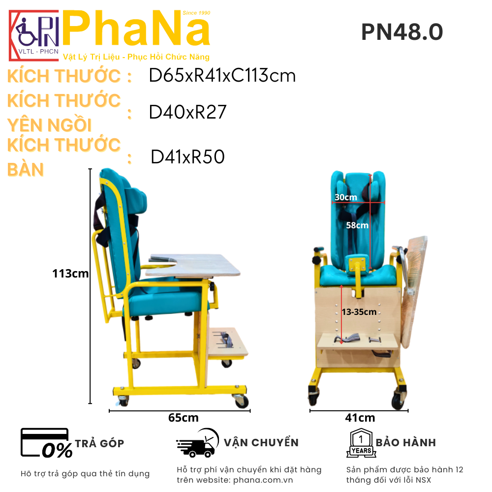 PN48.0 - Ghế tập ngồi đặc biệt trẻ em