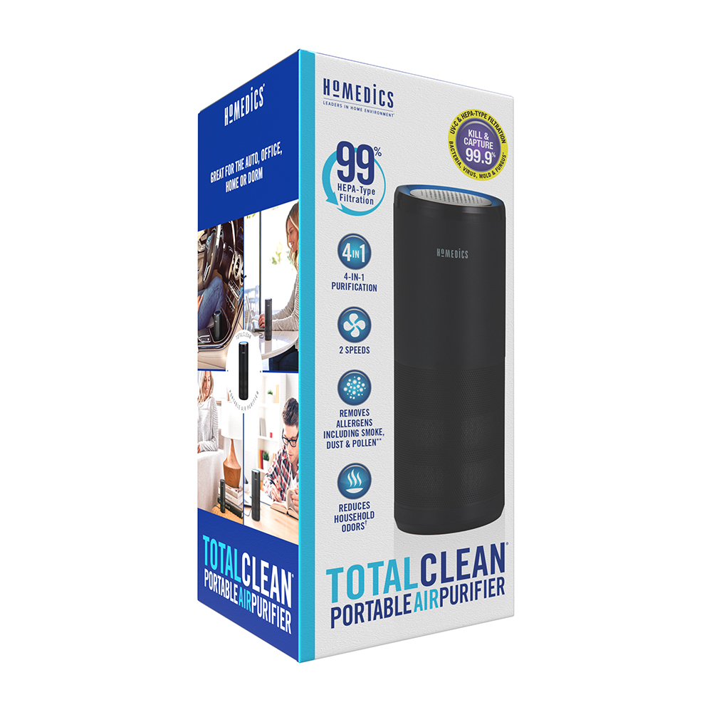 Máy lọc không khí mini TotalClean® 4-IN-1 UV Homedics AP-P60