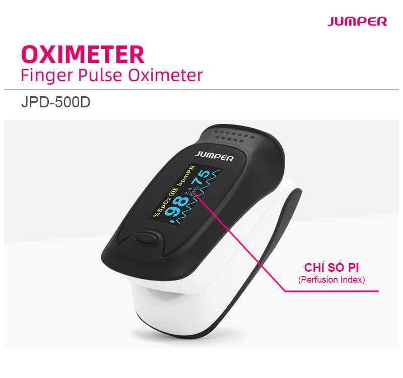 Máy đo nồng độ oxy máu và nhịp tim Jumper JPD-500D (OLED)