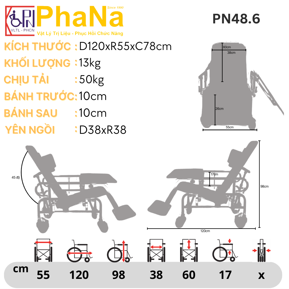 GHẾ CHO TRẺ BẠI NÃO ĂN – TẮM, SINH HOẠT CHỨC NĂNG PN48.6