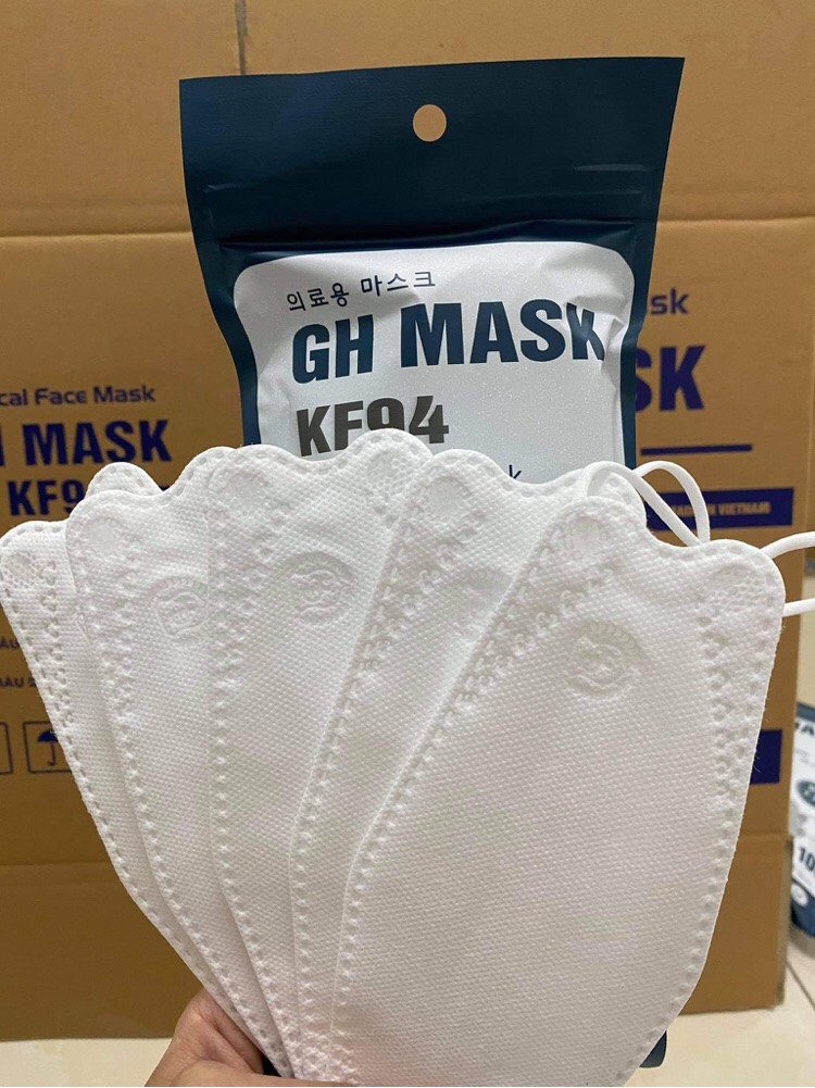 Khẩu trang 4D GH Mask KF94 lọc bụi mịn, kháng khuẩn 4 lớp (thùng 300 cái)