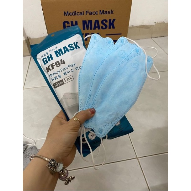 Khẩu trang 4D GH Mask KF94 lọc bụi mịn, kháng khuẩn 4 lớp (thùng 300 cái)