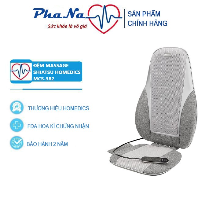 Đệm massage Shiatsu kèm nhiệt Homedics MCS-382