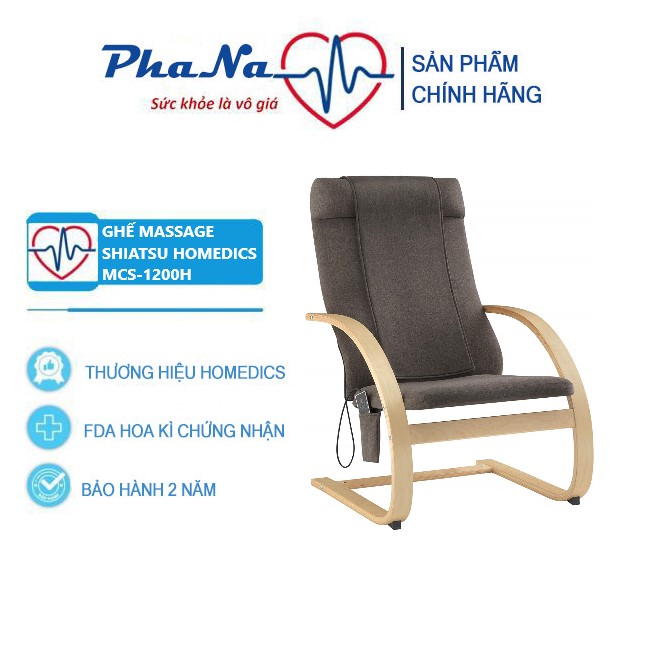 Ghế Massage thư giãn Shiatsu 3D cao cấp HoMedics MCS-1200H (3D Shiatsu Massaging Lounger)