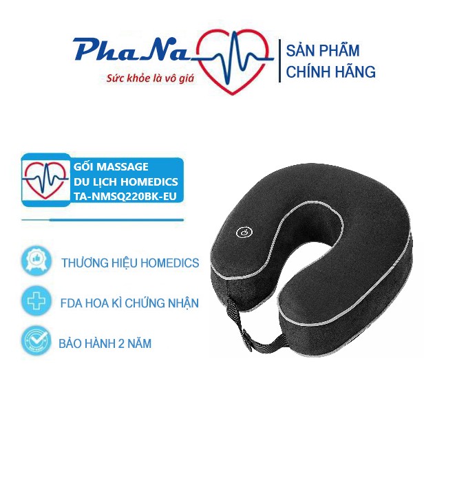 Travel neck massager – Gối Massage chữ U cổ vai gáy du lịch TA-NMSQ220BK-EU