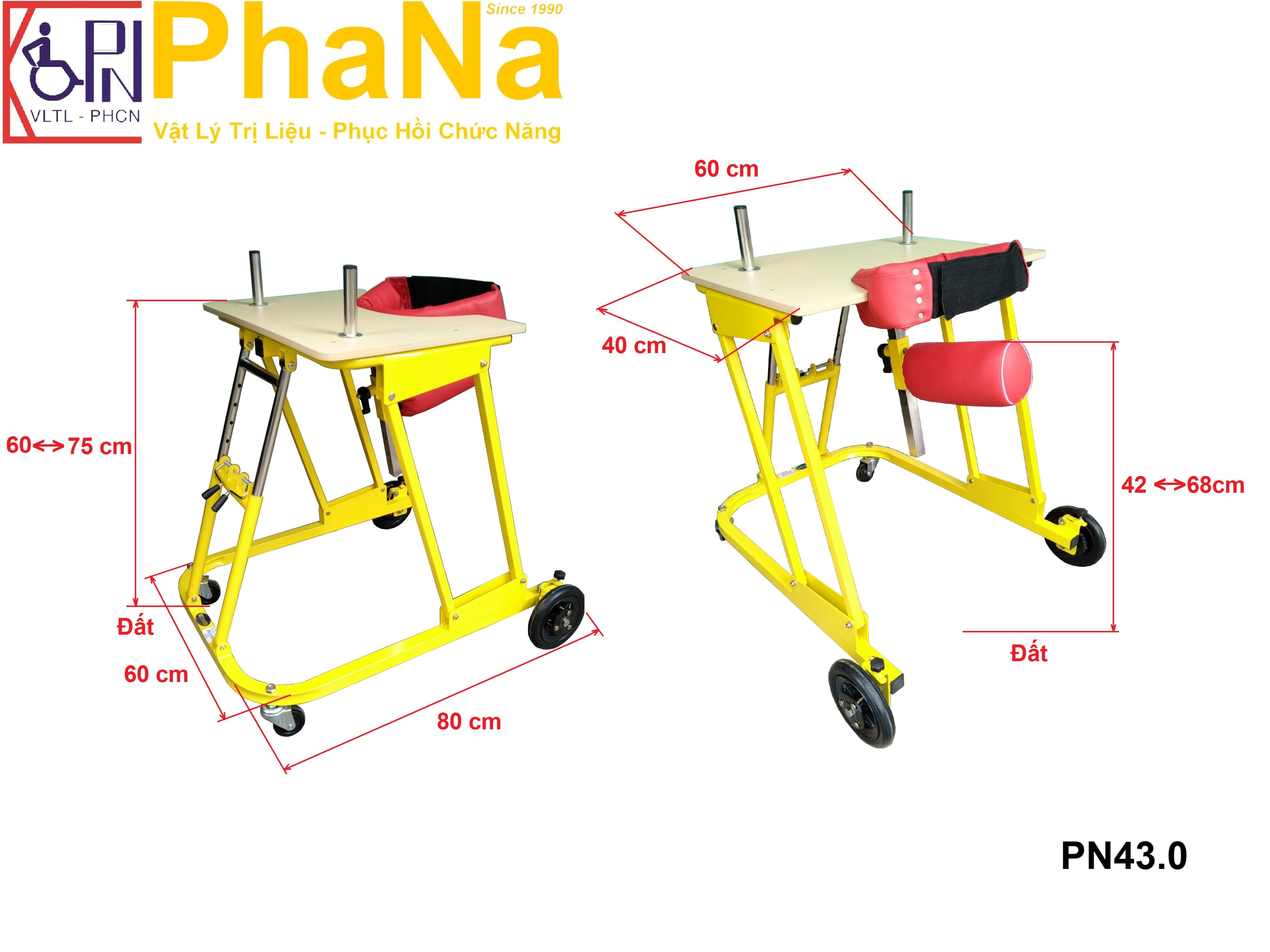 PN43.0 - Khung tập đi trẻ em có khóa chống lùi