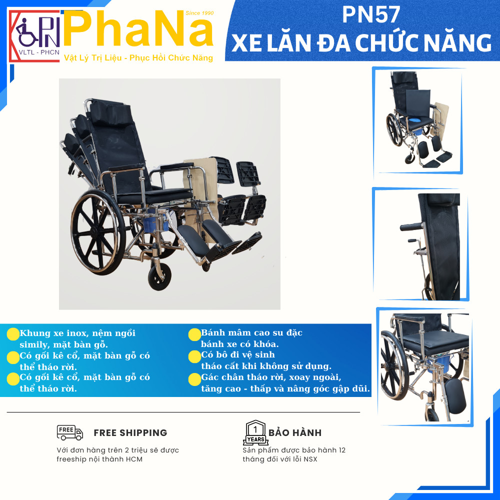 PN57 - Xe lăn đa chức năng