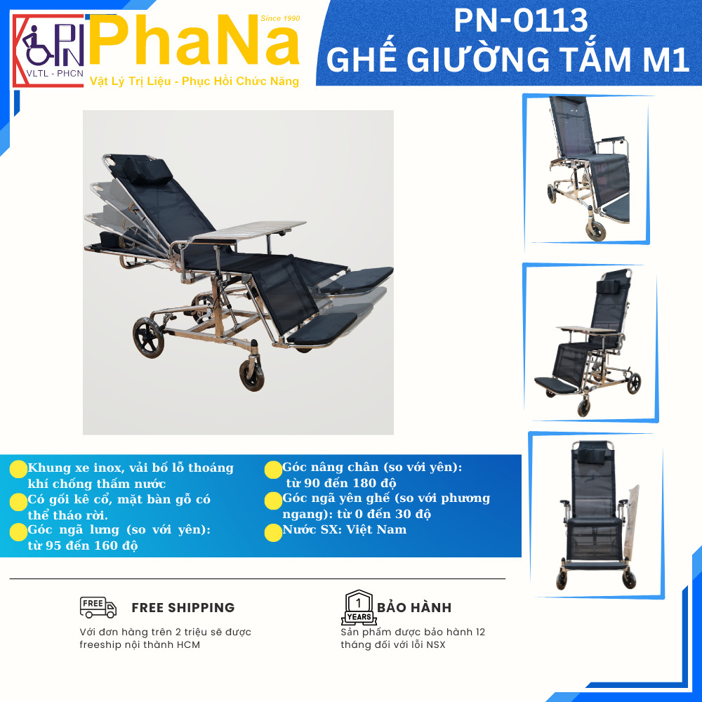 Ghế giường tắm M1 - PN-0113