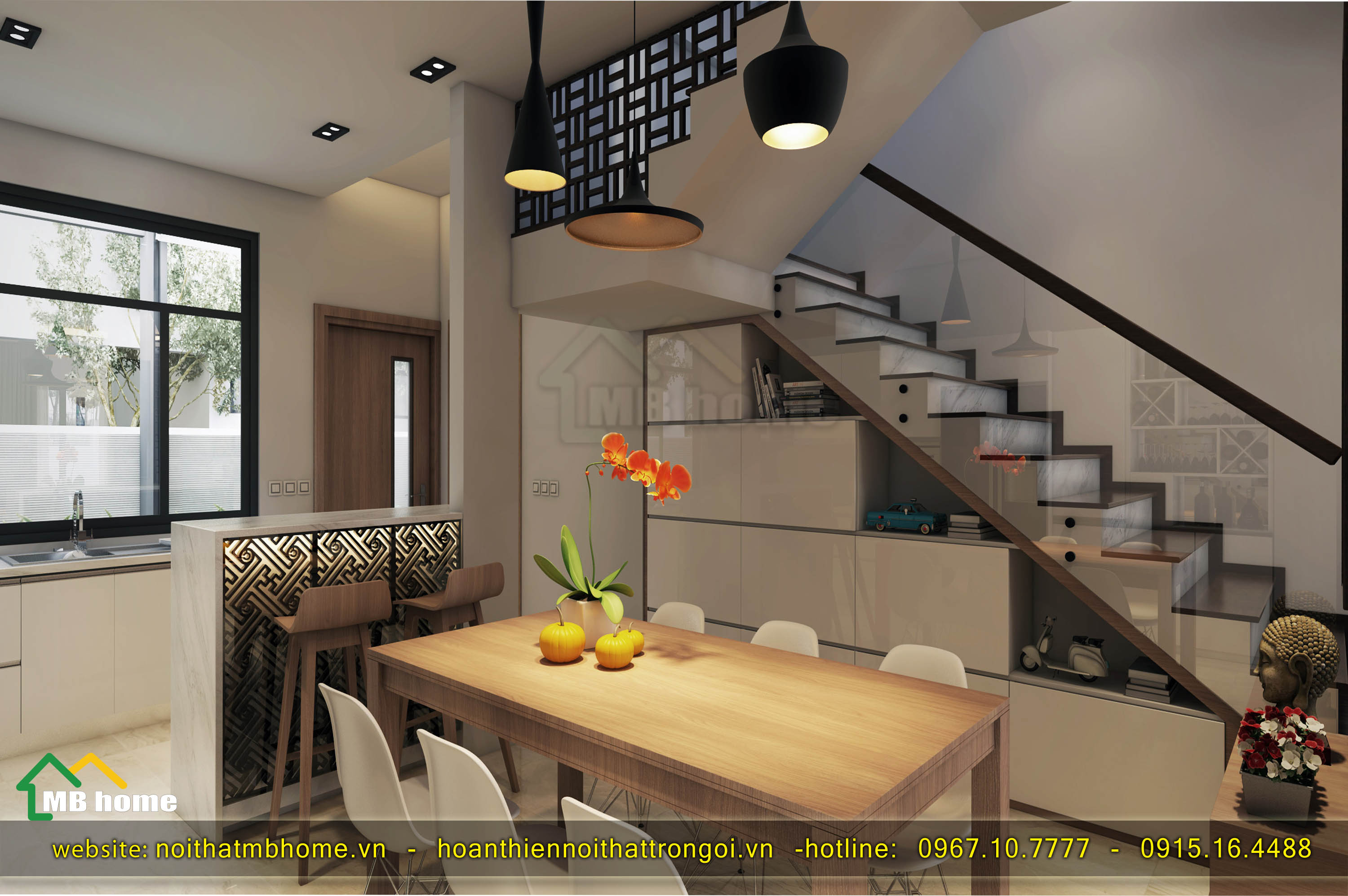 thiết kế bàn ăn