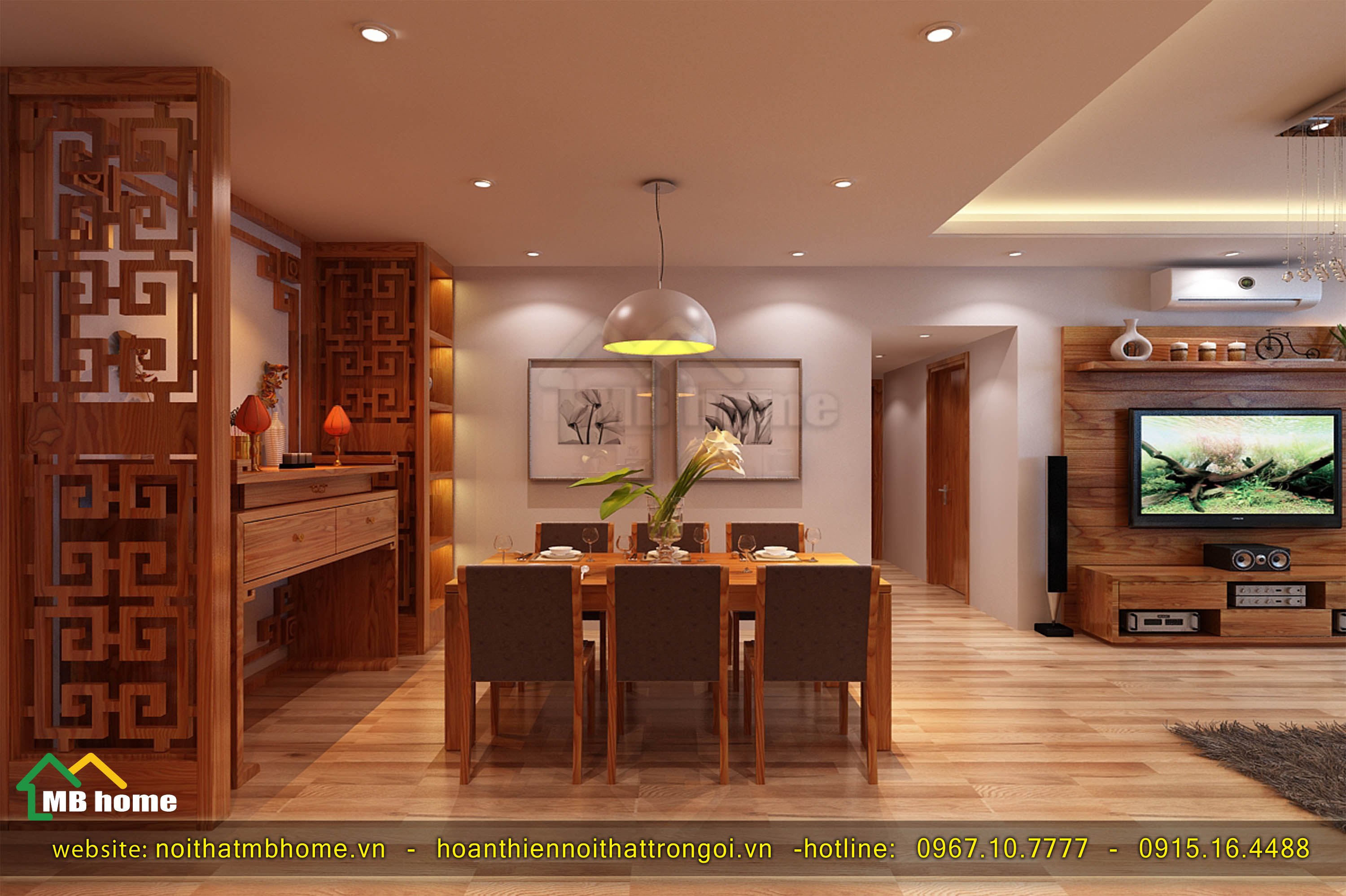 thiet ke ban an 6 nguoi