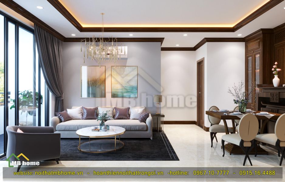 NỘI THẤT CĂN HỘ 3 PHÒNG NGỦ A406 DIAMOND ALNATA CELADON CITY 117M2  CHỊ  TRANG  Nhà Bếp Xinh