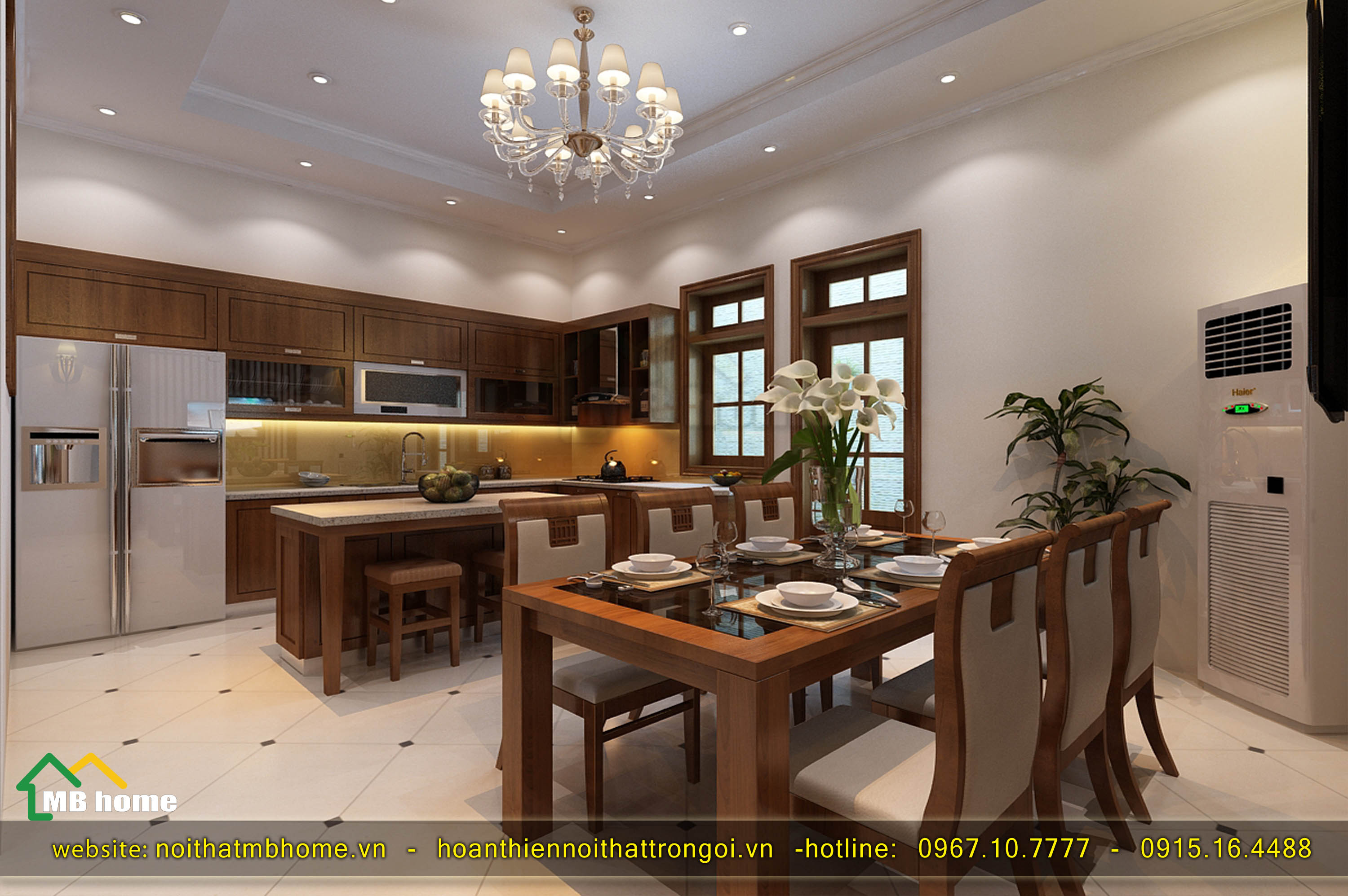 thiết kế bàn ăn gỗ