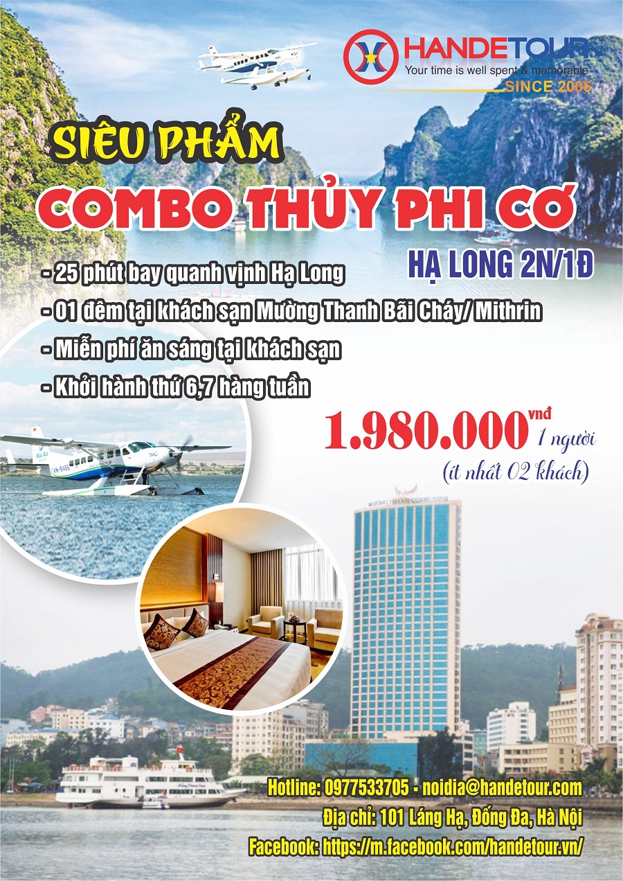 Handetour chào Siêu phẩm thuỷ phi cơ Hạ Long giá từ 1.980.000đ