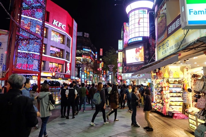 phố mua sắm Ximending đài loan